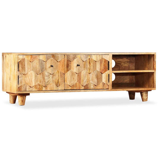 245136 vidaXL TV Cabinet Solid Mango Wood 118x35x40 cm 1