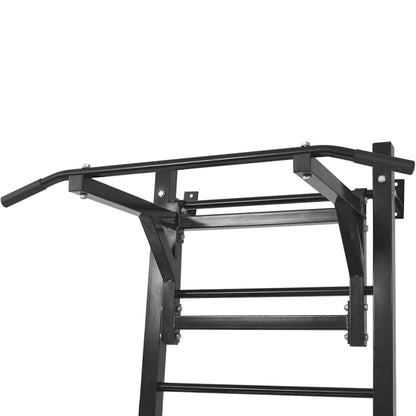 91367 vidaXL Wall-mounted Multi-functional Fitness Power Tower Black 5