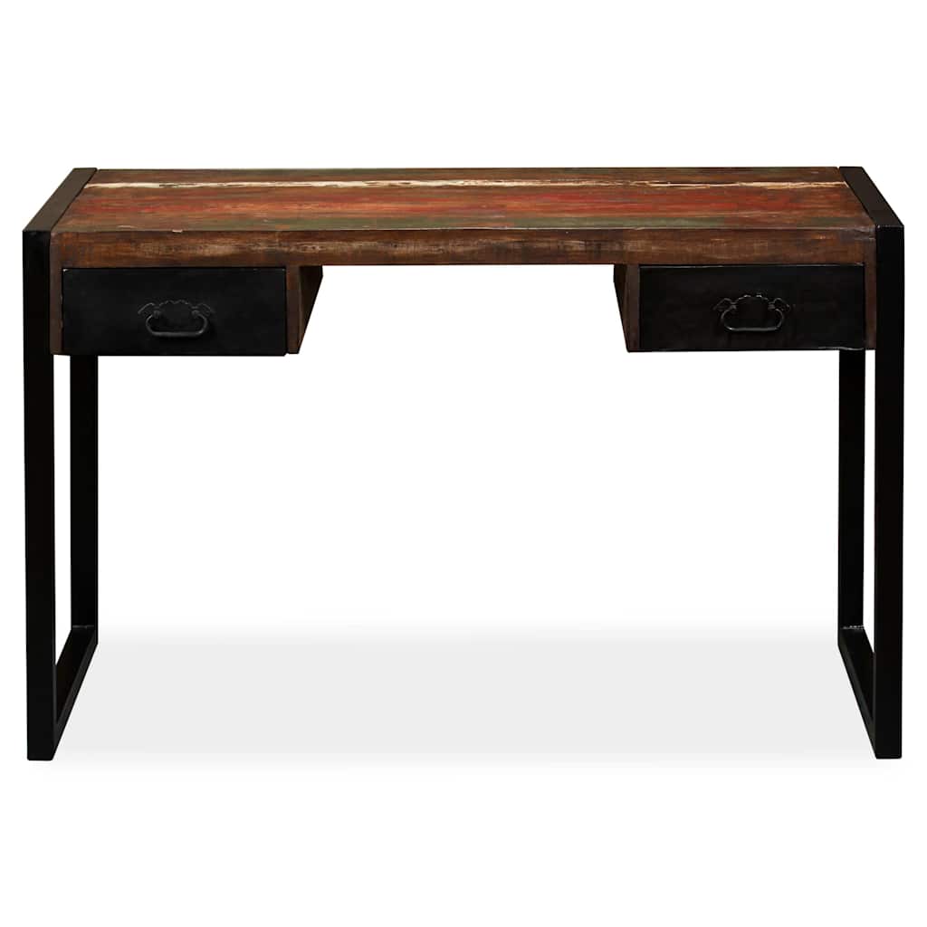 244905 vidaXL Desk with 2 Drawers Solid Reclaimed Wood 120x50x76 cm 2