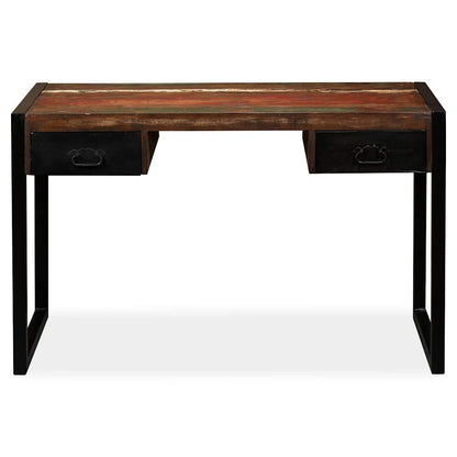 244905 vidaXL Desk with 2 Drawers Solid Reclaimed Wood 120x50x76 cm 2