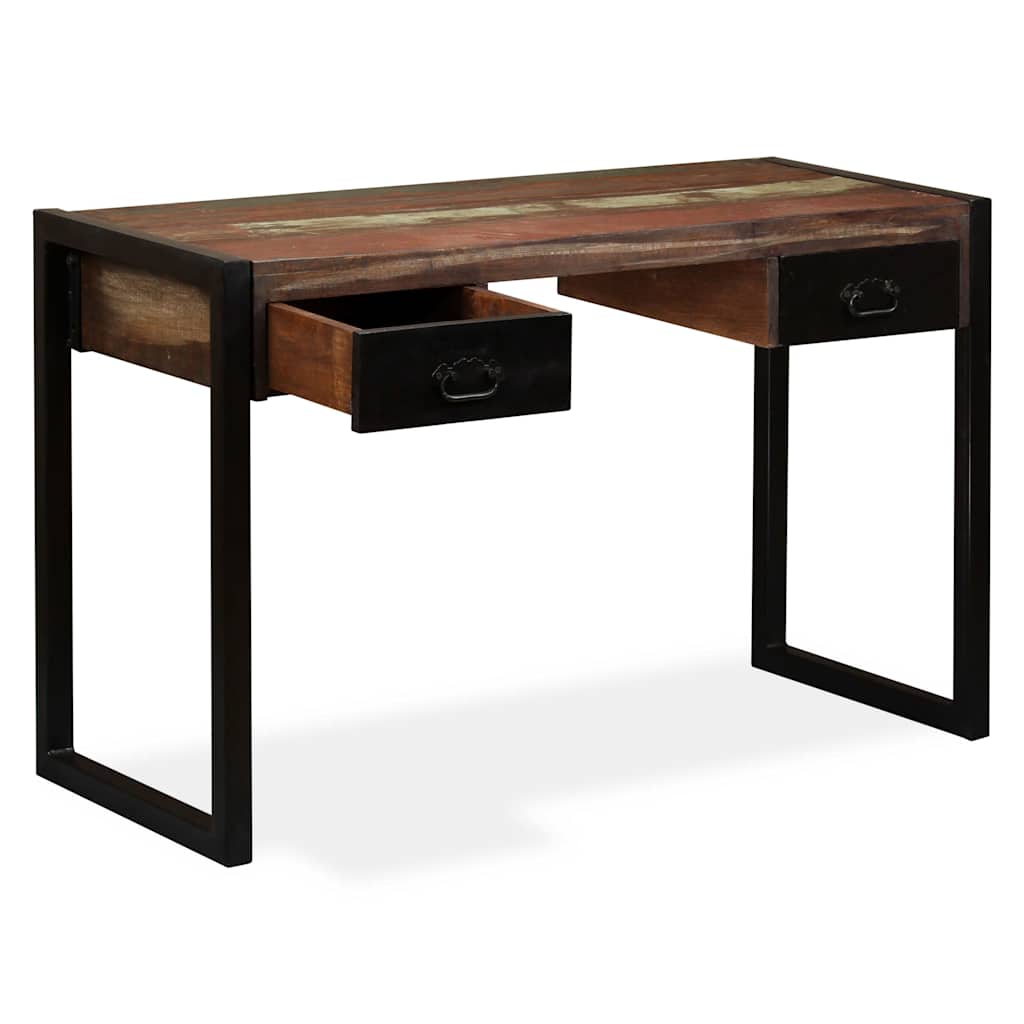 244905 vidaXL Desk with 2 Drawers Solid Reclaimed Wood 120x50x76 cm 4