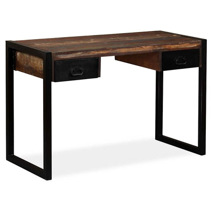 244905 vidaXL Desk with 2 Drawers Solid Reclaimed Wood 120x50x76 cm 6