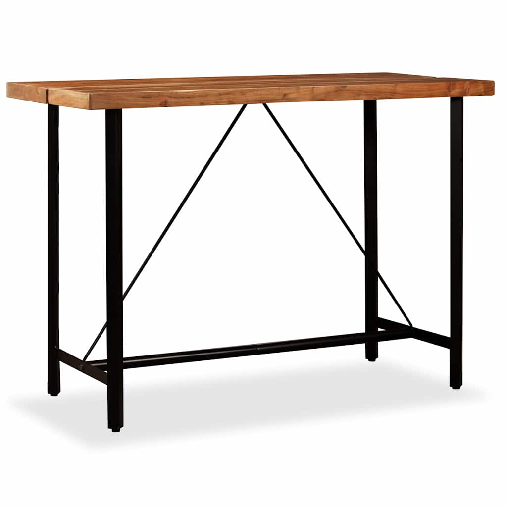 245437 vidaXL Bar Table Solid Acacia Wood 150x70x107 cm 6