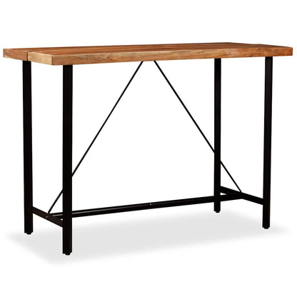 245437 vidaXL Bar Table Solid Acacia Wood 150x70x107 cm 3