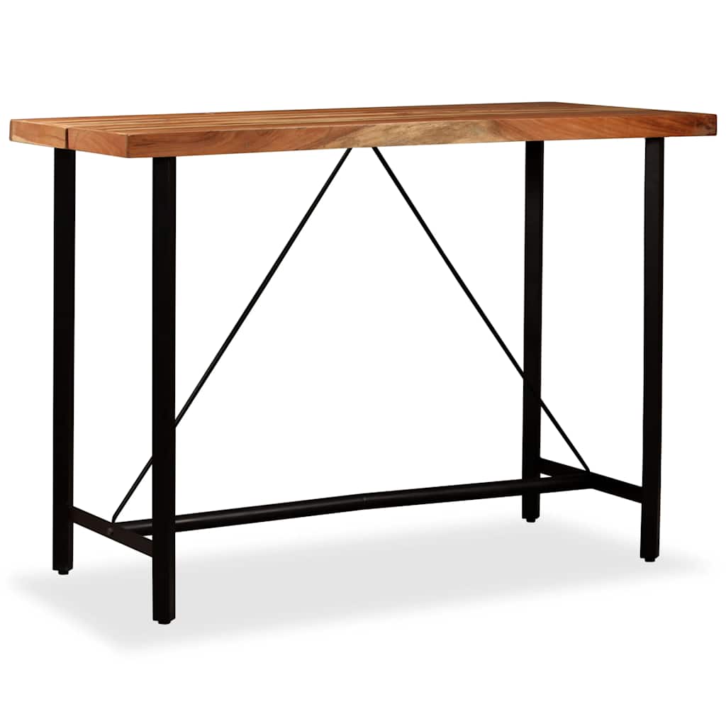 245437 vidaXL Bar Table Solid Acacia Wood 150x70x107 cm 4