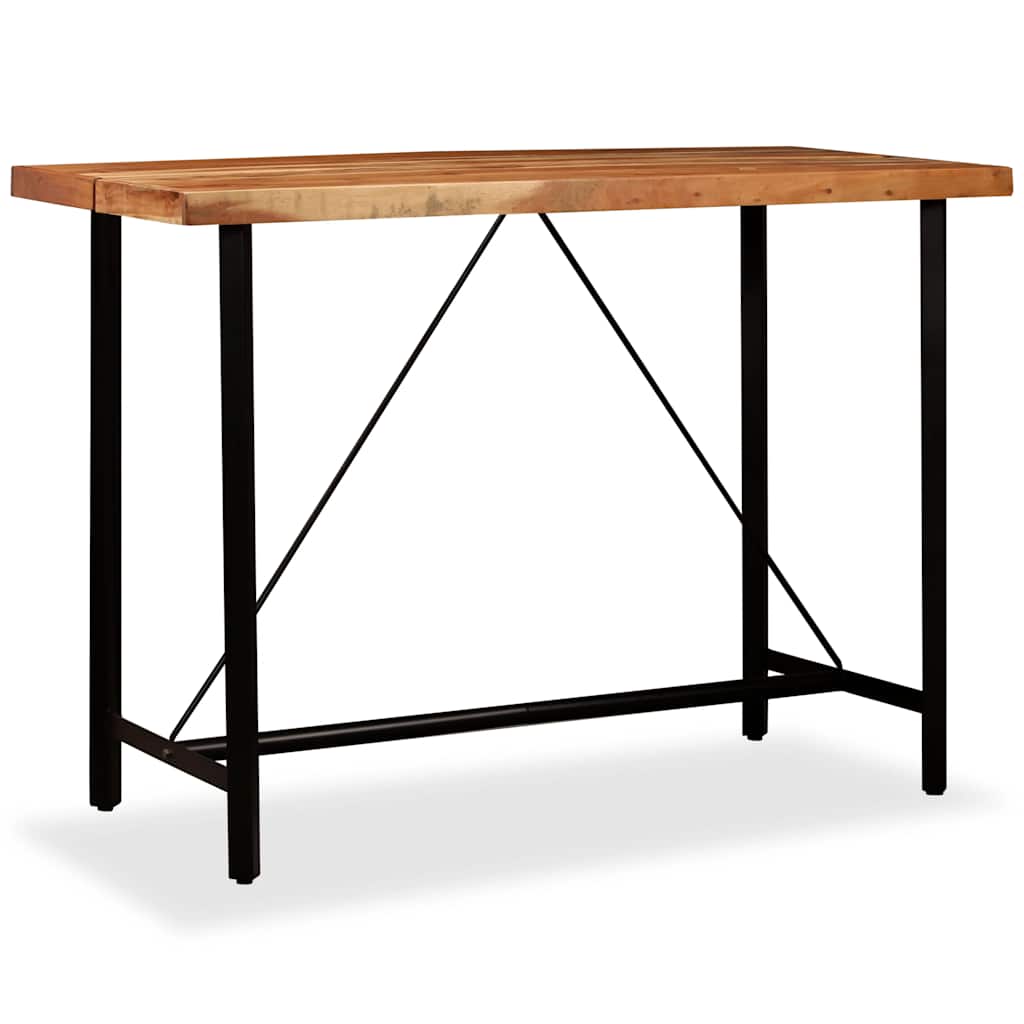 245437 vidaXL Bar Table Solid Acacia Wood 150x70x107 cm 5