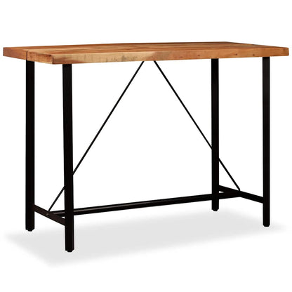 245437 vidaXL Bar Table Solid Acacia Wood 150x70x107 cm 5