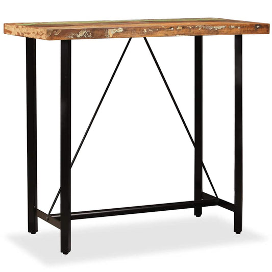 245440 vidaXL Bar Table Solid Reclaimed Wood 120x60x107 cm 1