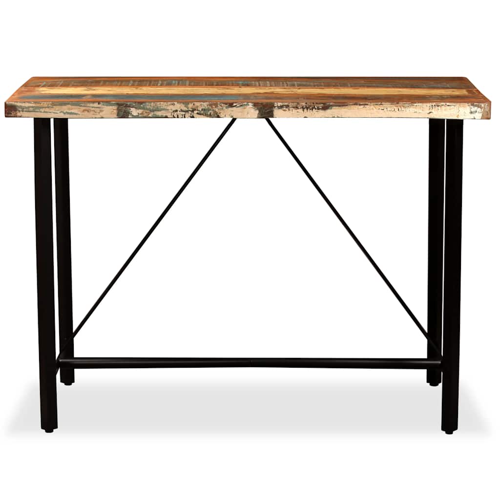 245440 vidaXL Bar Table Solid Reclaimed Wood 120x60x107 cm 2