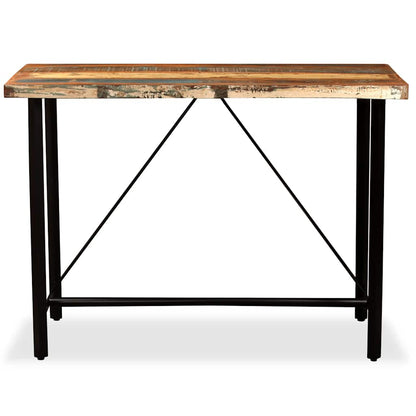 245440 vidaXL Bar Table Solid Reclaimed Wood 120x60x107 cm 2