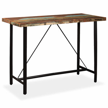 245441 vidaXL Bar Table Solid Reclaimed Wood 150x70x107 cm 1