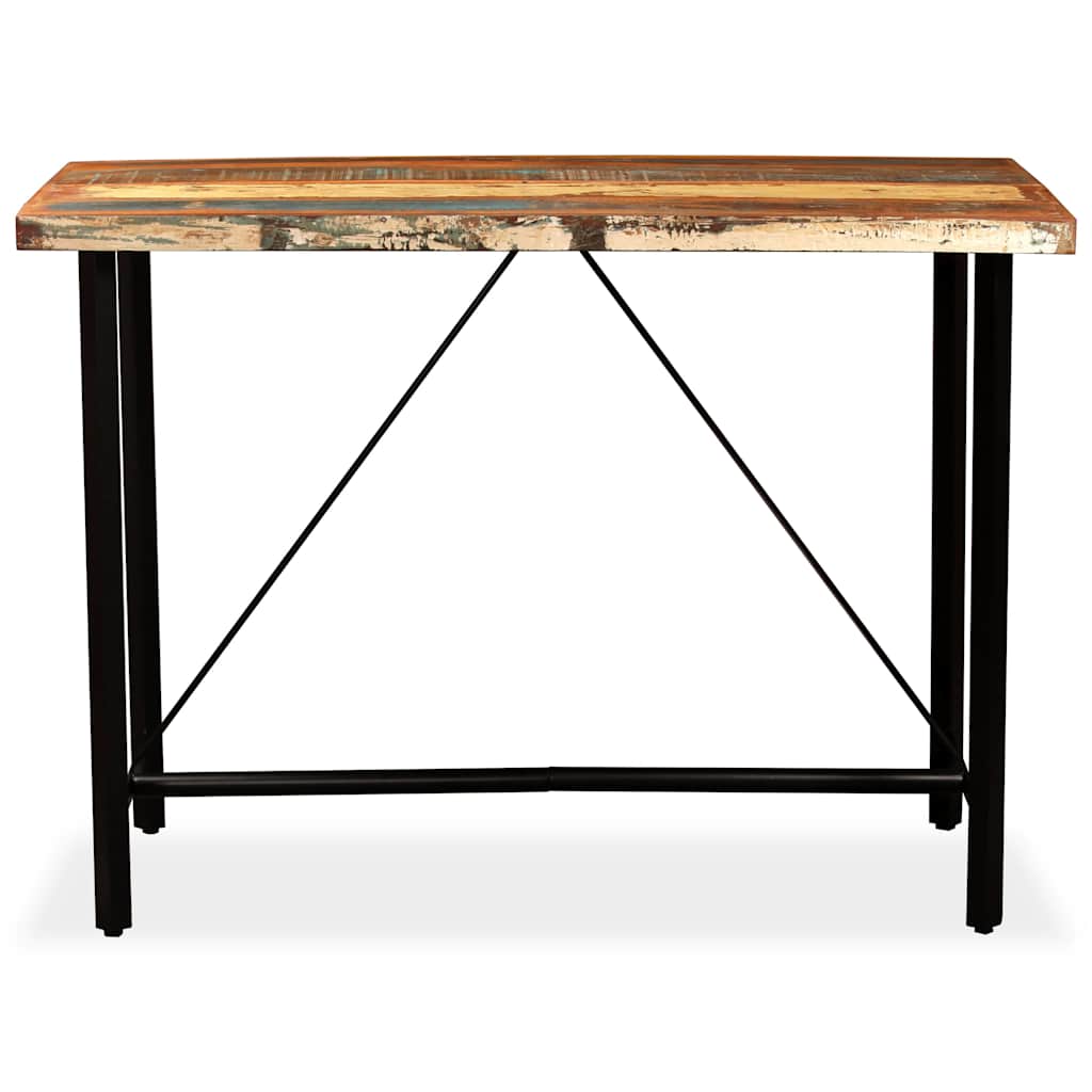 245441 vidaXL Bar Table Solid Reclaimed Wood 150x70x107 cm 2