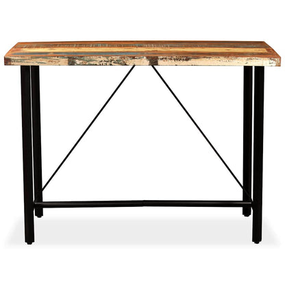 245441 vidaXL Bar Table Solid Reclaimed Wood 150x70x107 cm 2