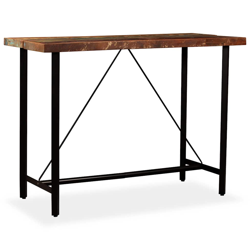 245441 vidaXL Bar Table Solid Reclaimed Wood 150x70x107 cm 6