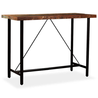 245441 vidaXL Bar Table Solid Reclaimed Wood 150x70x107 cm 6