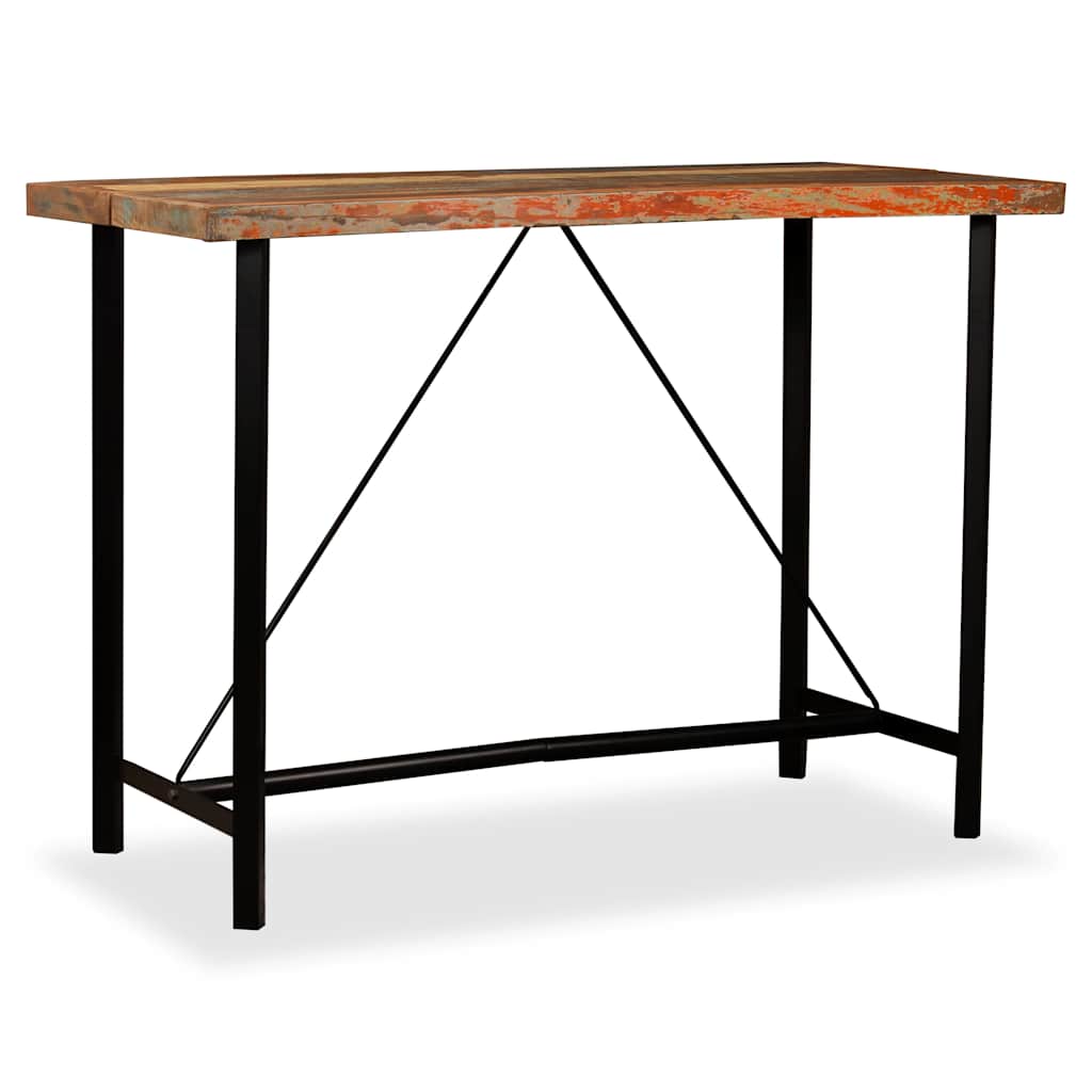 245441 vidaXL Bar Table Solid Reclaimed Wood 150x70x107 cm 4
