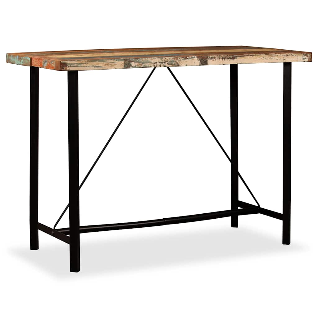 245441 vidaXL Bar Table Solid Reclaimed Wood 150x70x107 cm 5