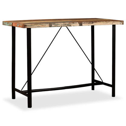245441 vidaXL Bar Table Solid Reclaimed Wood 150x70x107 cm 5