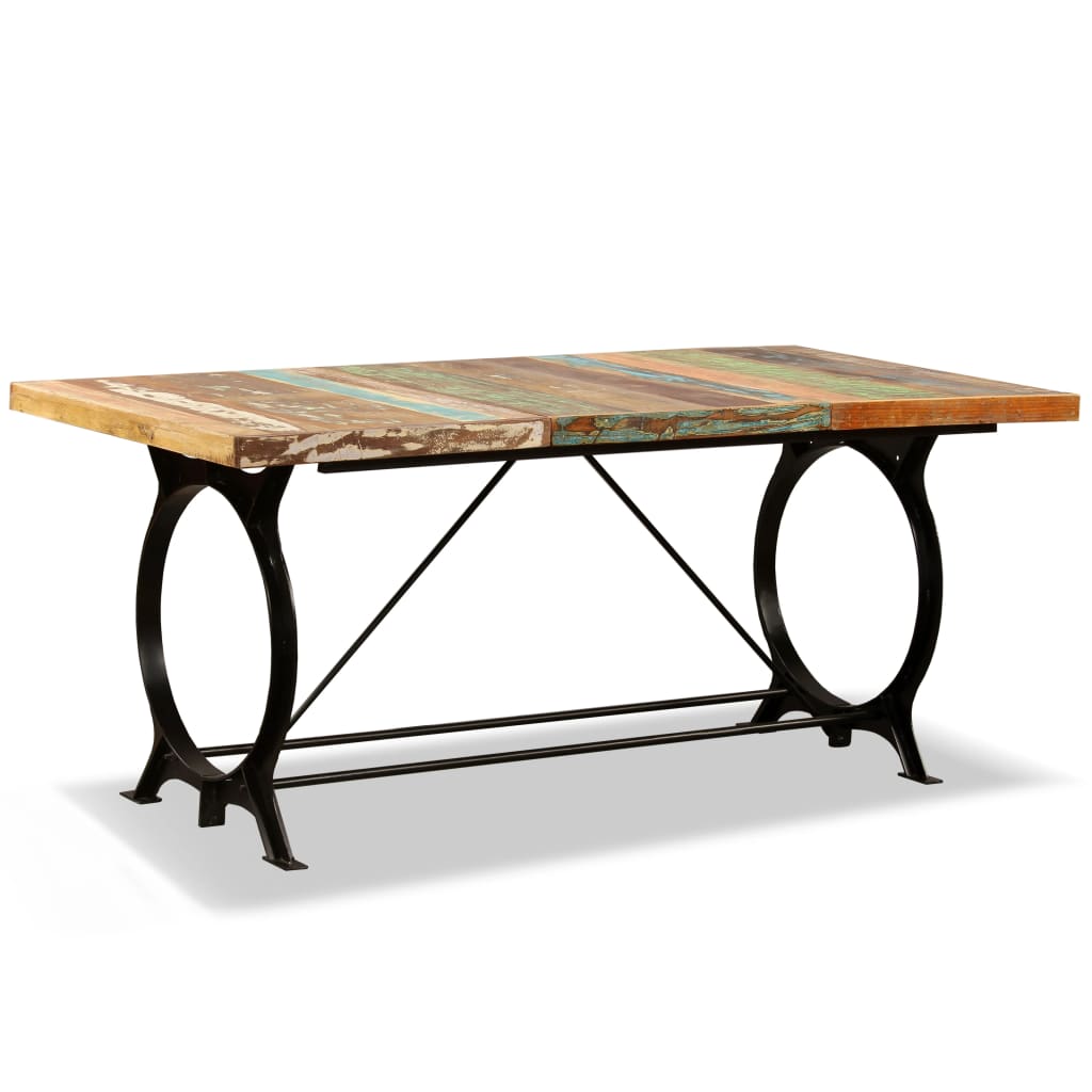 244800 vidaXL Dining Table Solid Reclaimed Wood 180 cm 2