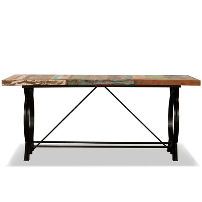 244800 vidaXL Dining Table Solid Reclaimed Wood 180 cm 3
