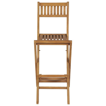 vidaXL Folding Outdoor Bar Stools 2 pcs Solid Teak Wood 2