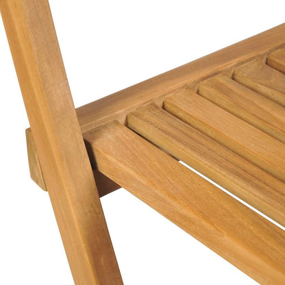 vidaXL Folding Outdoor Bar Stools 2 pcs Solid Teak Wood 6