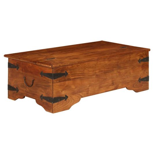 vidaXL Coffee Table Solid Acacia Wood Honey Finish 110x55x35 cm 1