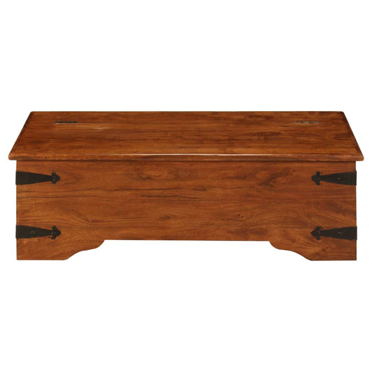 vidaXL Coffee Table Solid Acacia Wood Honey Finish 110x55x35 cm 2