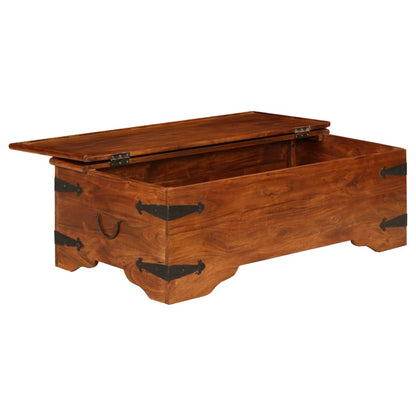 vidaXL Coffee Table Solid Acacia Wood Honey Finish 110x55x35 cm 4