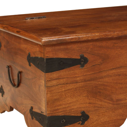 vidaXL Coffee Table Solid Acacia Wood Honey Finish 110x55x35 cm 5