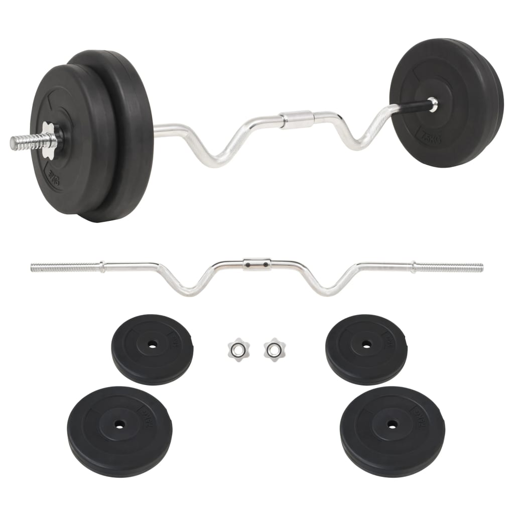 vidaXL Curl Barbell with Plates