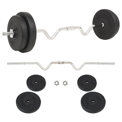 vidaXL Curl Barbell with Plates