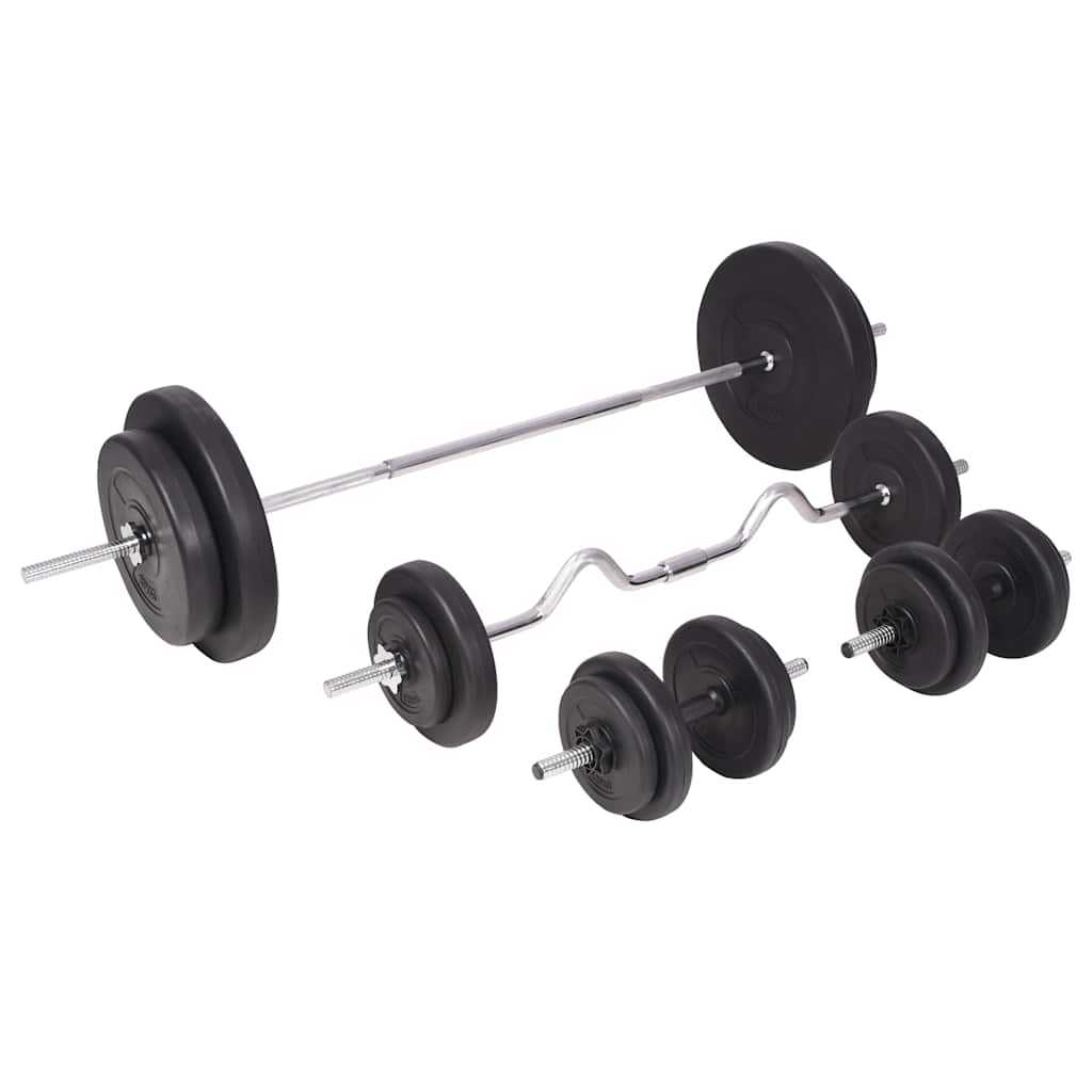 91405 vidaXL Barbell and Dumbbell Set 90 kg 2