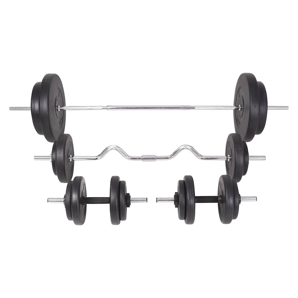 91405 vidaXL Barbell and Dumbbell Set 90 kg 3
