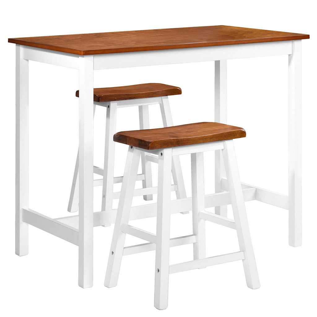 245547 vidaXL Bar Table and Stool Set 3 Pieces Solid Wood 2