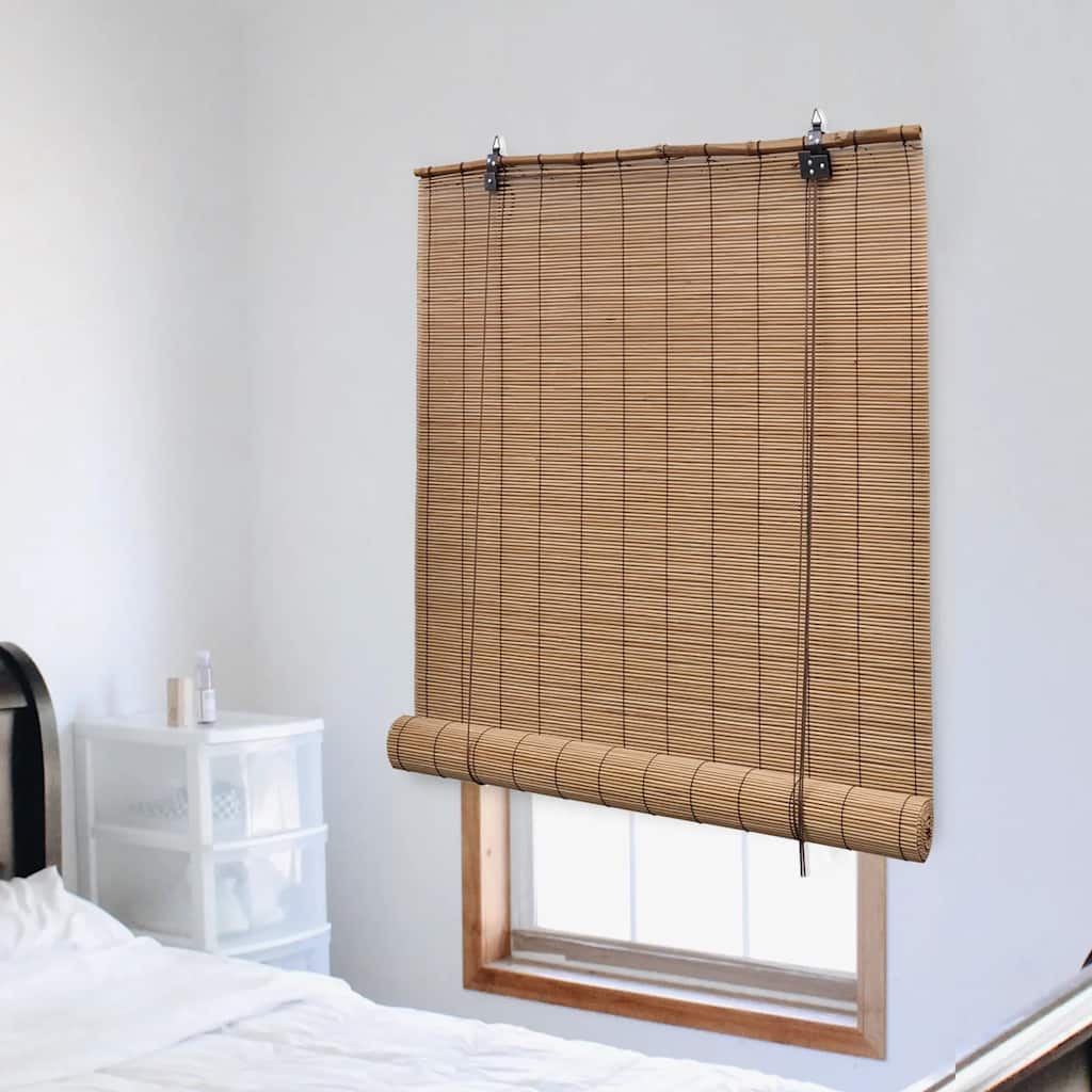 Roller Blind Bamboo Drop 160 cm Brown 150 cm