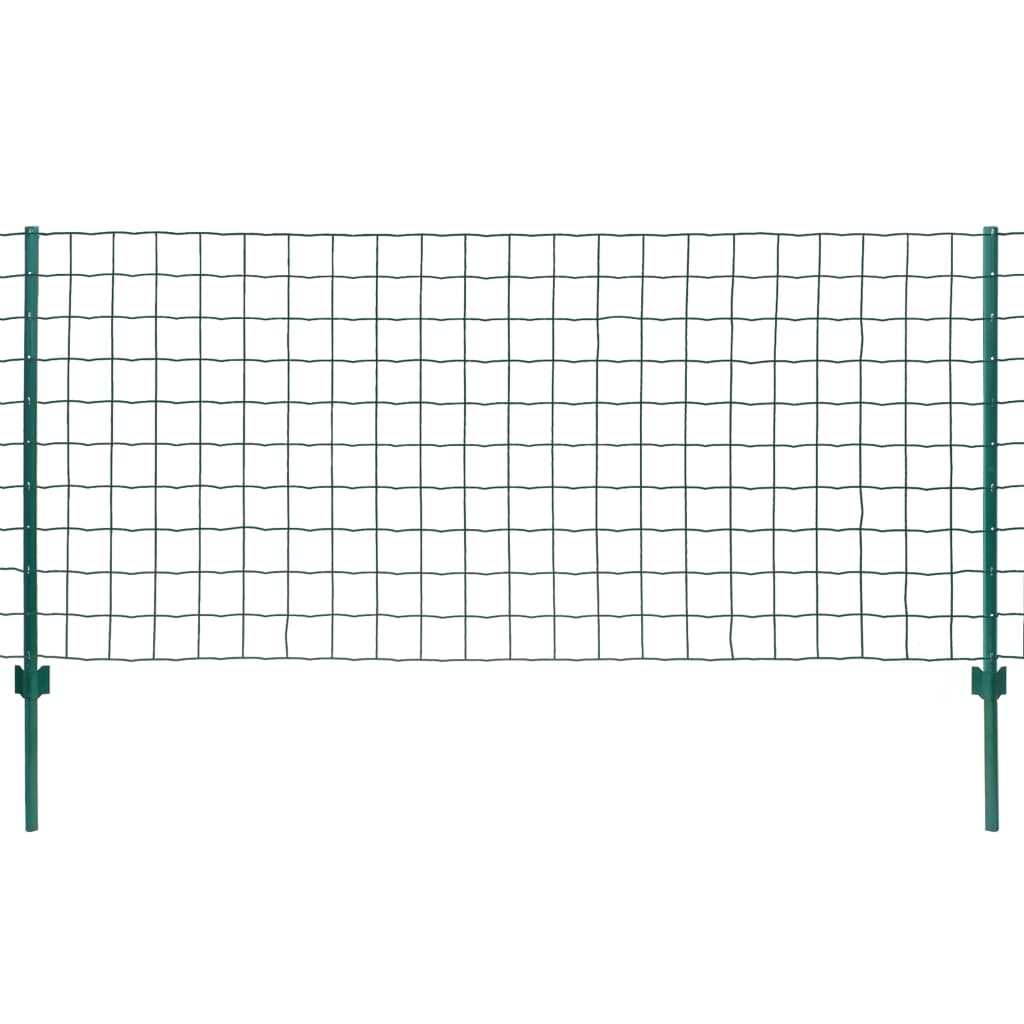 142813 vidaXL Euro Fence Steel 20x1,5 m Green 2