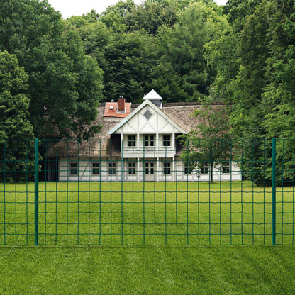 142813 vidaXL Euro Fence Steel 20x1,5 m Green 1