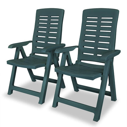 vidaXL Reclining Folding Chairs Plastic