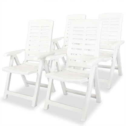 Reclining Folding Chairs Plastic White