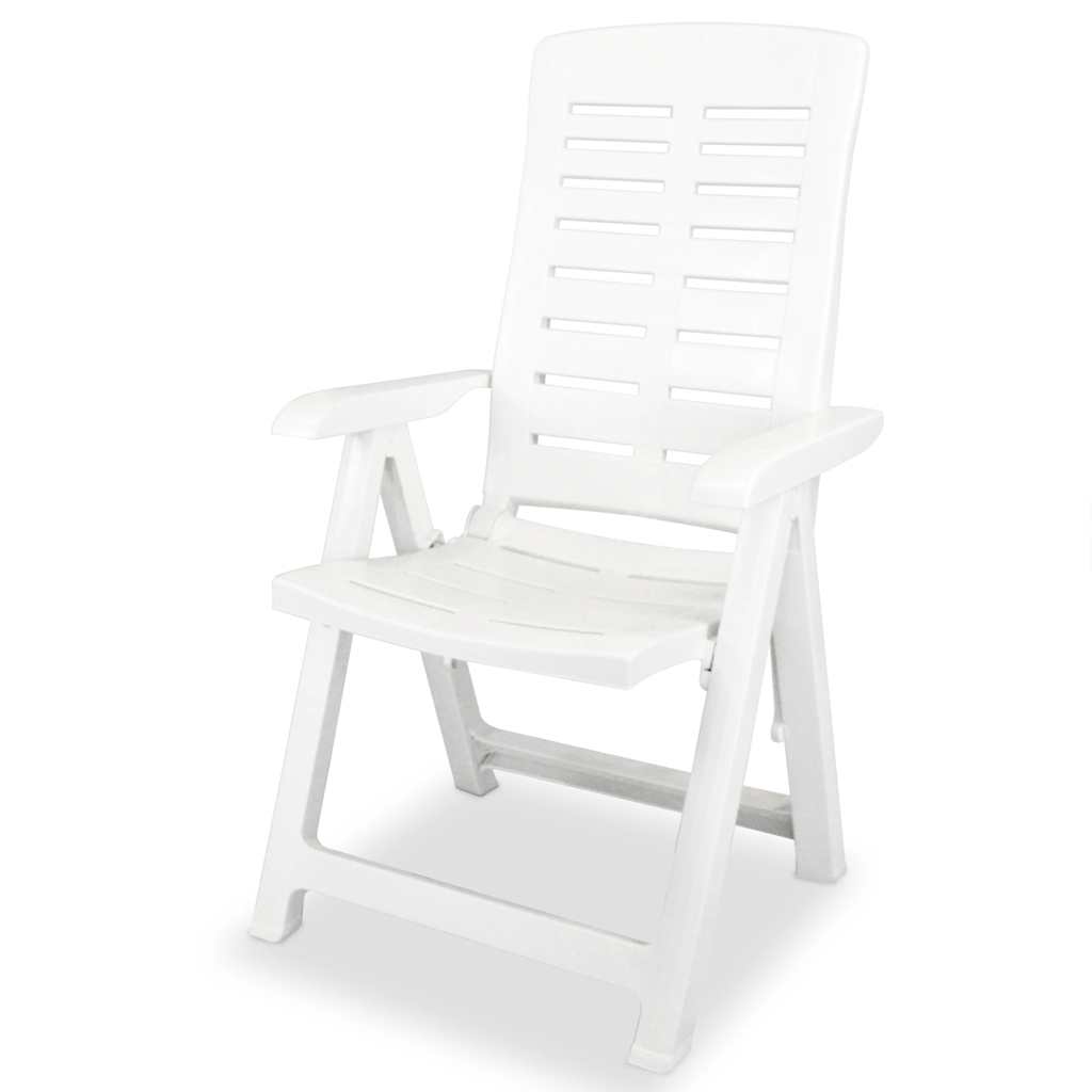 Reclining Folding Chairs Plastic White