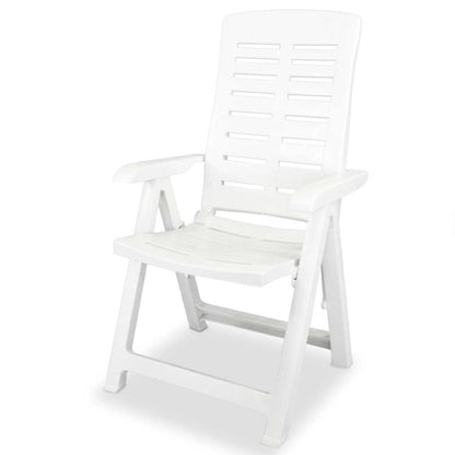 Reclining Folding Chairs Plastic White