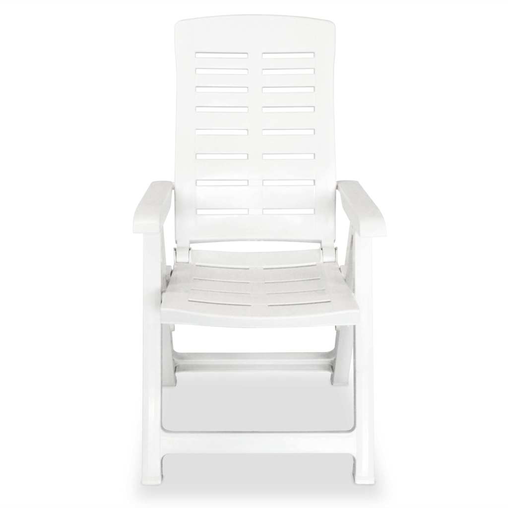 Reclining Folding Chairs Plastic White