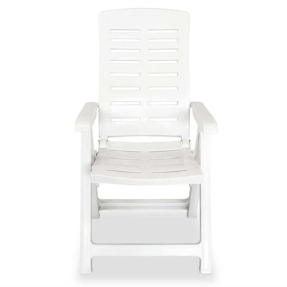 Reclining Folding Chairs Plastic White