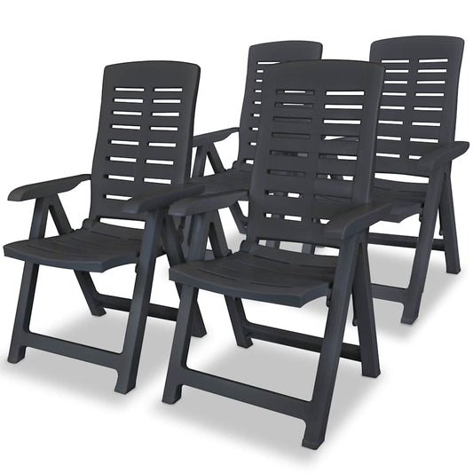 Reclining Folding Chairs Plastic Anthracite