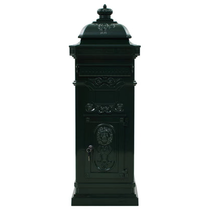 43890 vidaXL Pillar Letterbox Aluminium Vintage Style Rustproof Green 3