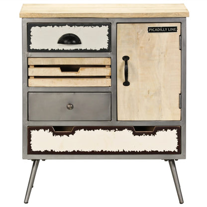 246283 vidaXL Sideboard Solid Mango Wood and Steel 65x33x76 cm 2