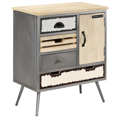 246283 vidaXL Sideboard Solid Mango Wood and Steel 65x33x76 cm 5