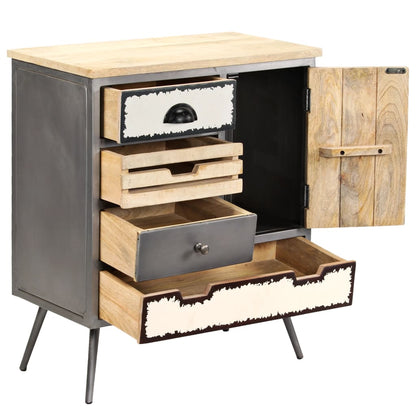 246283 vidaXL Sideboard Solid Mango Wood and Steel 65x33x76 cm 3