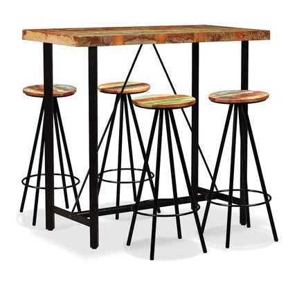 Bar Set 3 Pieces Solid Reclaimed Wood 4